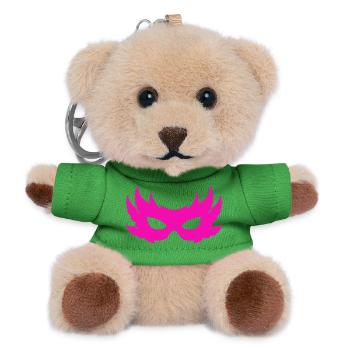 Venezianische Maske - Teddy Schlüsselanhänger - Grün - Vorne