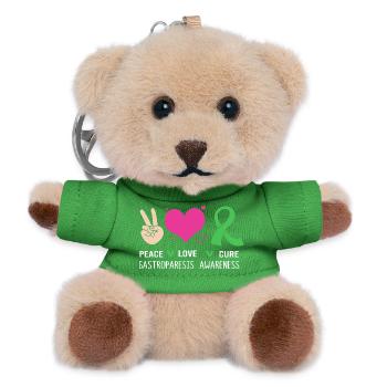 Darm Krankheit Gastroparese - Teddy Schlüsselanhänger - Grün - Vorne