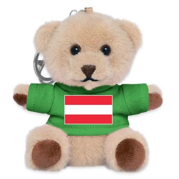 Austria Flag Classic Frame - Teddy Schlüsselanhänger - Grün - Vorne