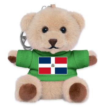 Dominican Republic Flag Classic Frame - Teddy Schlüsselanhänger - Grün - Vorne
