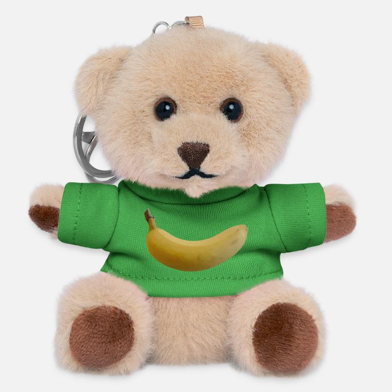 Banana - Teddy Keyring - green