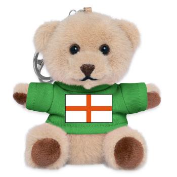 England flag 2 - Teddy Keyring - green - Front