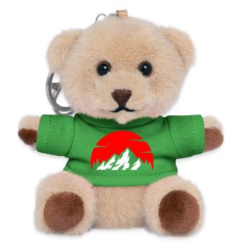 Crimson Peaks at Dusk - Teddy Keyring - green - Front