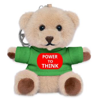 power_to_think - Teddy Schlüsselanhänger - Grün - Vorne