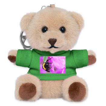 Bee on the violet - Teddy Keyring - green - Front