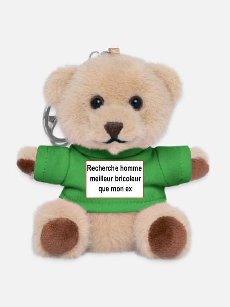 cherche homme - Porte-clés ourson - vert