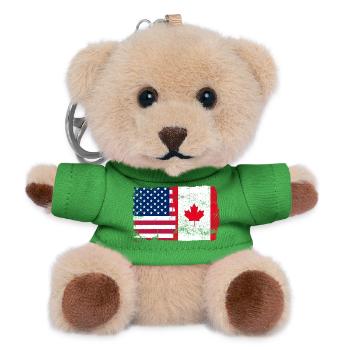 Stars and Maple Banner - Teddy Keyring - green - Front