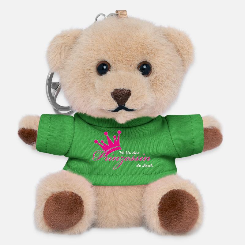 I'm a princess - Teddy Keyring - green