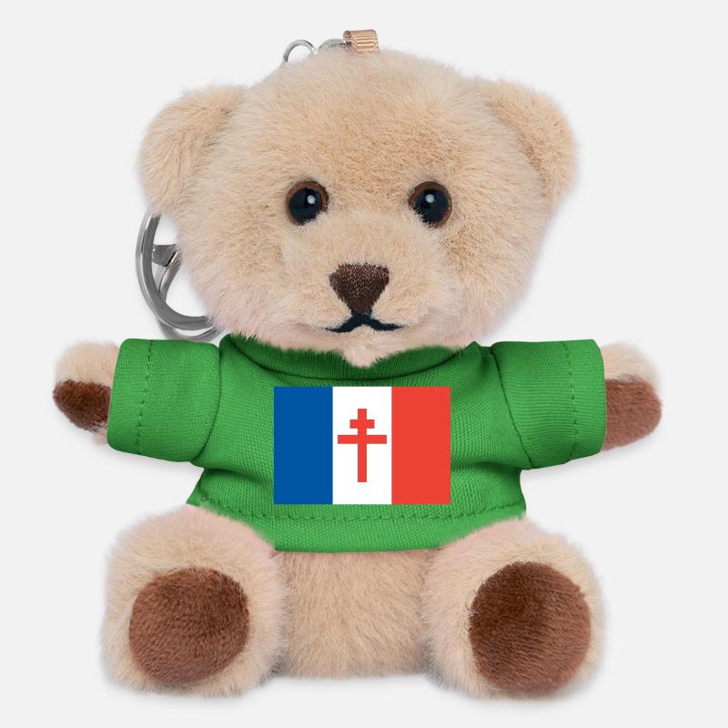 France Libre - Porte-clés ourson - vert