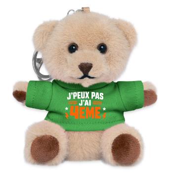J’peux pas j’ai 4ème - Porte-clés ourson - vert - Devant