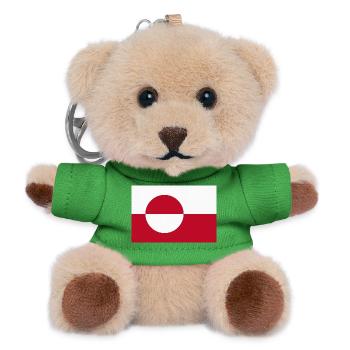 Greenland Flag - Greenlandic Flag - Teddy Keyring - green - Front