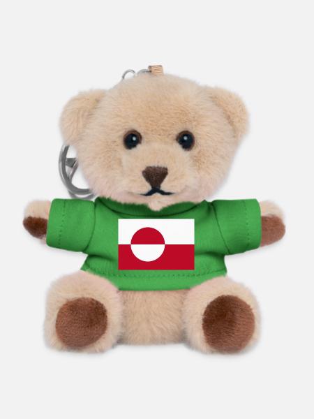 Greenland Flag - Greenlandic Flag - Teddy Keyring - green