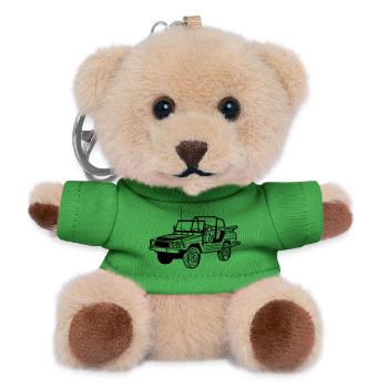 Offroad ,Geländewagen , 4x4 Fun , Kult , Auto (25) - Teddy Schlüsselanhänger - Grün - Vorne