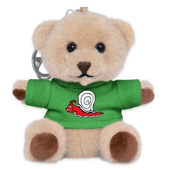 Snail Fast Crawl Funny Cartoon Frenzy - Teddy Keyring - green - Front