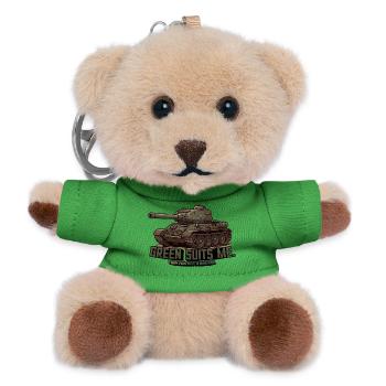 T-34 Tank – Green Suits Me - Teddy Keyring - green - Front