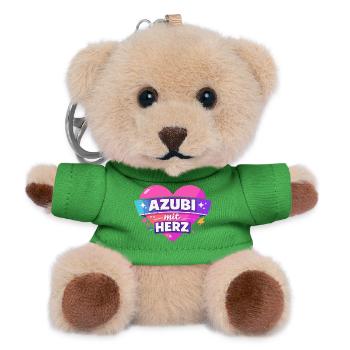 Azubi mit ganz viel Herz - Teddy Schlüsselanhänger - Grün - Vorne