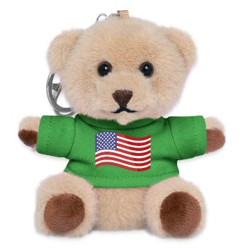 Flagge der Vereinigten Staaten - Teddy Schlüsselanhänger - Grün - Vorne