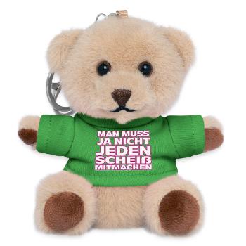 Nicht jedem Scheiß mitmachen - Teddy Schlüsselanhänger - Grün - Vorne