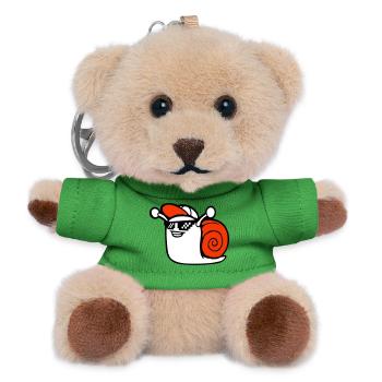Snail Sunglasses Cute Cute Happy Cool - Teddy Keyring - green - Front