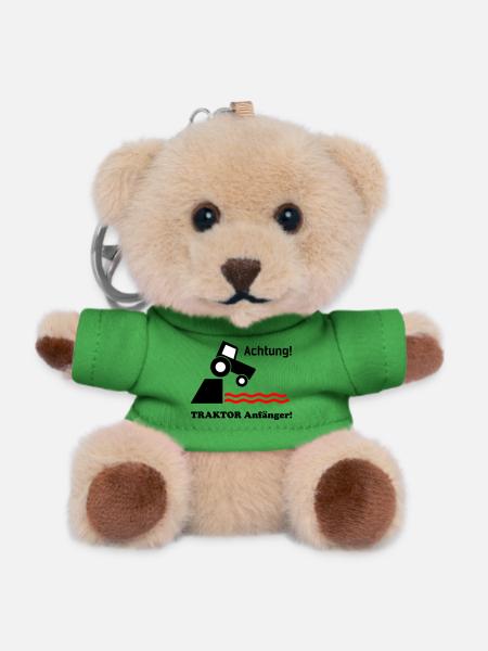 Tractor Beginners - Teddy Keyring - green