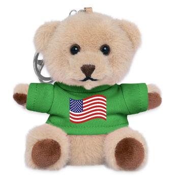 United States flag - Teddy Keyring - green - Front