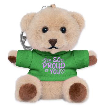 I'm So Proud Of You Heartily Encouraging Saying - Teddy Keyring - green - Front