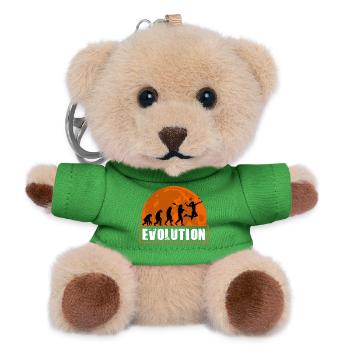Badminton Evolution Player Smash Racket Sport Art - Teddy Keyring - green - Front