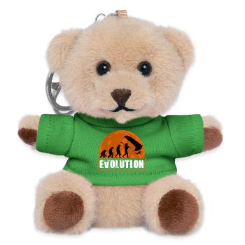 Evolution of Hang Glider Pilot Sunset Design - Teddy Keyring - green - Front
