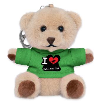 Ich liebe Reiten: das Logo der Enthusiasten - Teddy Schlüsselanhänger - Grün - Vorne