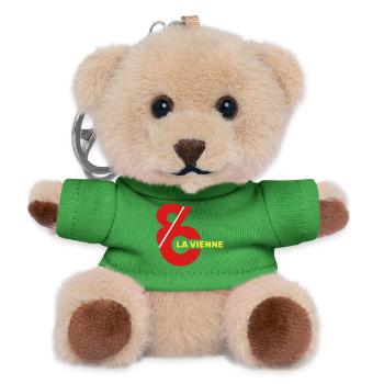 Vienne 86 logo - Teddy Keyring - green - Front