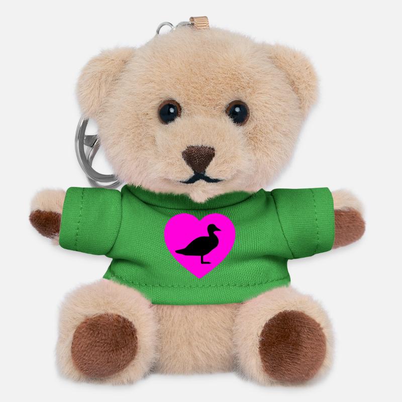 Ente - Teddy Schlüsselanhänger - Grün