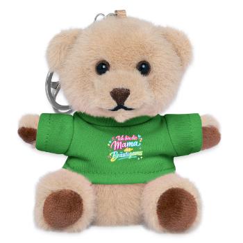 Ich bin die Mutter des Bräutigams - Teddy Schlüsselanhänger - Grün - Vorne