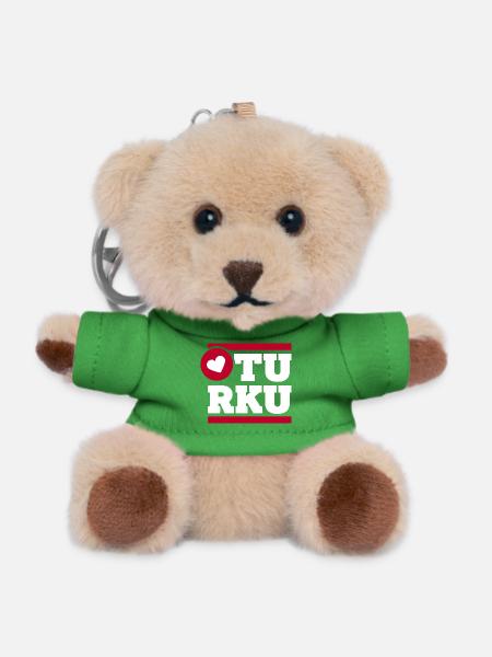 I Love Turku City Pride - Teddy Keyring - green