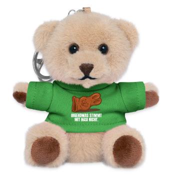 Schokoladenhase Ostern - Teddy Schlüsselanhänger - Grün - Vorne