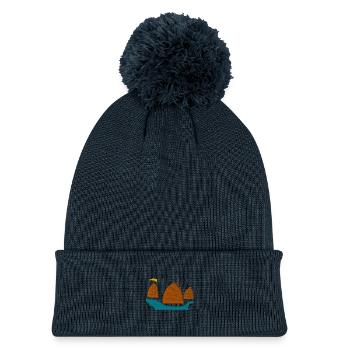 Voilier - Bonnet tricoté à pompon Enfant - marine - Devant