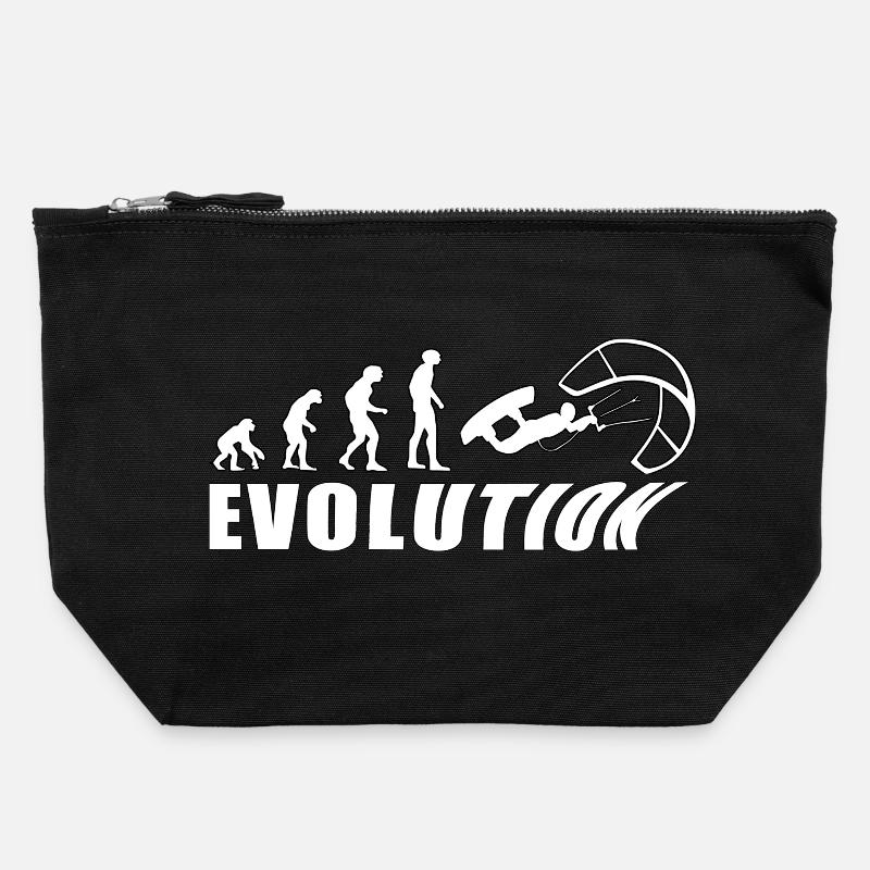 EVOLUTION KITESURF Sea Cadeau de Noël - Pochette zippée en toile 22 x 23 cm - noir
