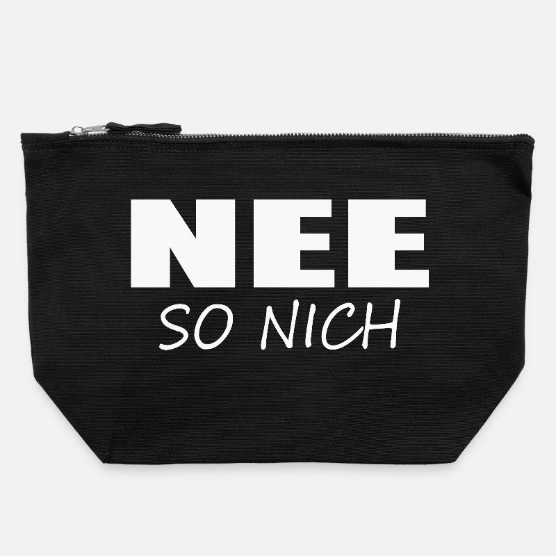NON, PAS COMME ÇA - Pochette zippée en toile 22 x 23 cm - noir