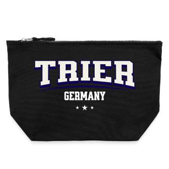 Trier Deutschland Stadtemblem - Canvas Reißverschluss-Täschchen (22 x 23 cm) - Schwarz - Vorne