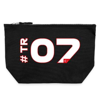 -TR07-2026 - Canvas Zip Pouch 22 x 23 cm - black - Front