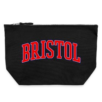 Bristol Varsity Bogen-Logo - Canvas Reißverschluss-Täschchen (22 x 23 cm) - Schwarz - Vorne
