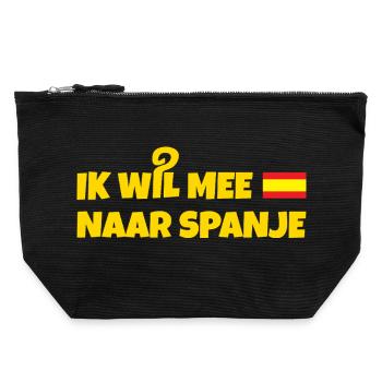 Ich möchte nach Spanien - Canvas Reißverschluss-Täschchen (22 x 23 cm) - Schwarz - Vorne