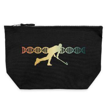 Feldhockey DNA Hockey DNS - Canvas Reißverschluss-Täschchen (22 x 23 cm) - Schwarz - Vorne