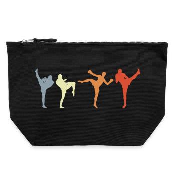 Vintage Kickboxer - Canvas Zip Pouch 22 x 23 cm - black - Front