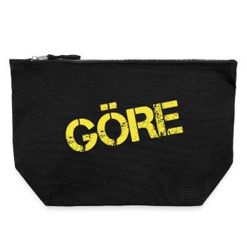 MÔME - Pochette zippée en toile 22 x 23 cm - noir - Devant