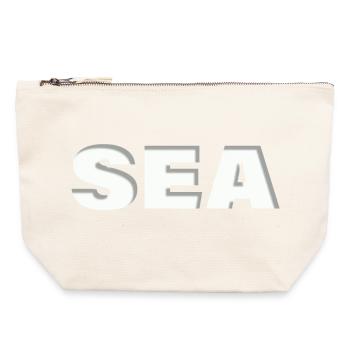 SEA - Canvas Reißverschluss-Täschchen (22 x 23 cm) - Naturweiß - Vorne