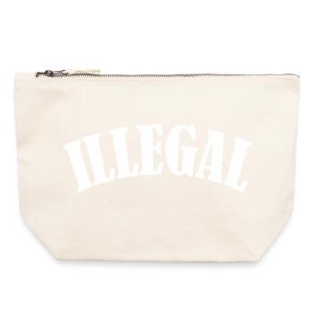 illegal lawless unlawfully unlawful demo - Canvas Zip Pouch 22 x 23 cm - nature - Front