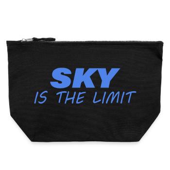 SKY IS THE LIMIT - Canvas Reißverschluss-Täschchen (22 x 23 cm) - Schwarz - Vorne