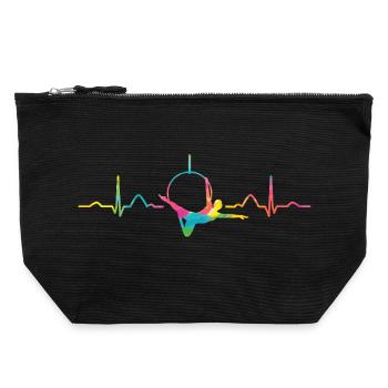 Aerialist Heartbeat Aerial Ring Lyra Air Ring - Canvas Zip Pouch 22 x 23 cm - black - Front