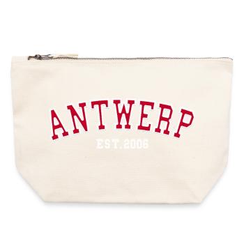 Antwerpen gegründet 2006 - Canvas Reißverschluss-Täschchen (22 x 23 cm) - Naturweiß - Vorne