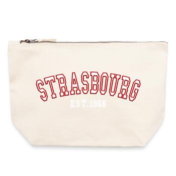Strasbourg Est. 1966 - Canvas Zip Pouch 22 x 23 cm - nature - Front